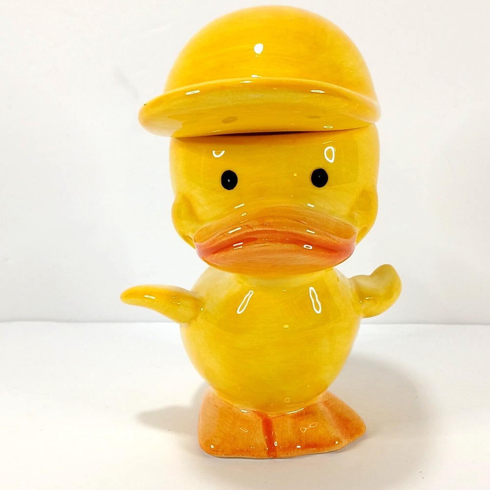 Yellow Duck Egg Cup with Removable Cap / Hat